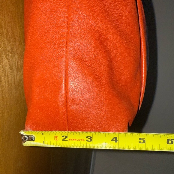 Coach Madison Isabelle Leather Hobo Shoulder Bag in Orange F17275 - Picture 9 of 16